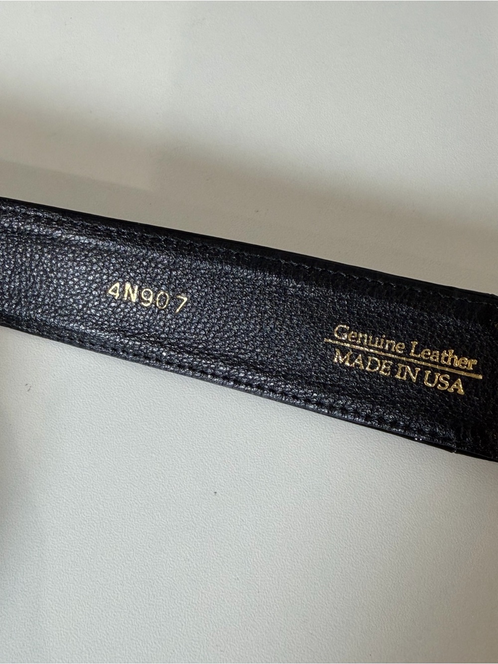 Oscar de la Renta USA Small Genuine Leather Black Bow Tie Gold Tone Belt Cute - Picture 9 of 13